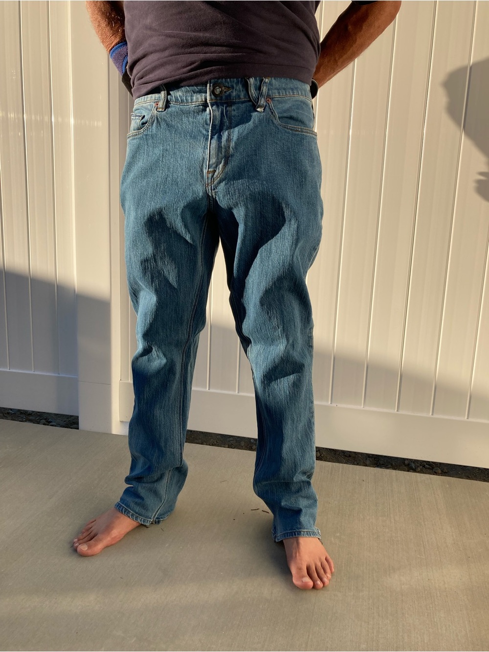 Volcom Men's Relaxed Blue Denim Jeans